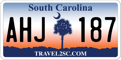 SC license plate AHJ187