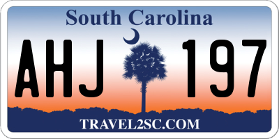 SC license plate AHJ197