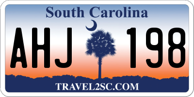 SC license plate AHJ198