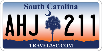 SC license plate AHJ211