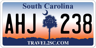 SC license plate AHJ238