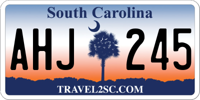 SC license plate AHJ245