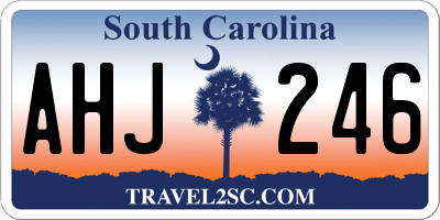 SC license plate AHJ246