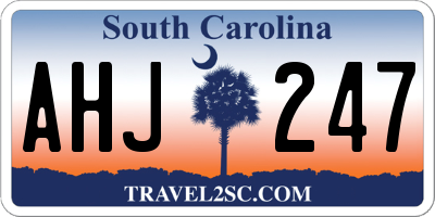 SC license plate AHJ247