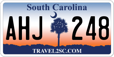 SC license plate AHJ248