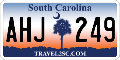 SC license plate AHJ249