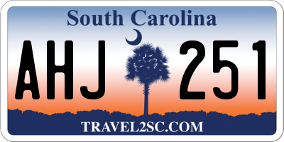 SC license plate AHJ251