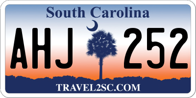 SC license plate AHJ252