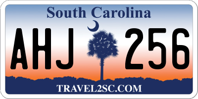 SC license plate AHJ256