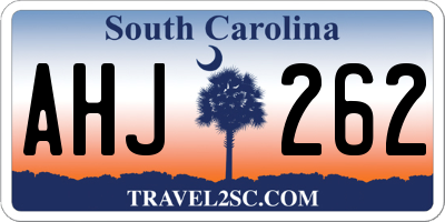 SC license plate AHJ262