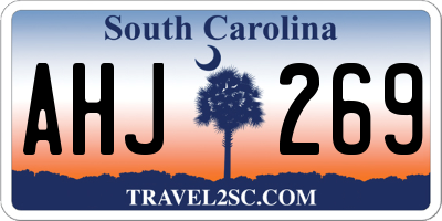 SC license plate AHJ269