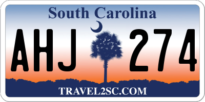 SC license plate AHJ274