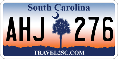 SC license plate AHJ276