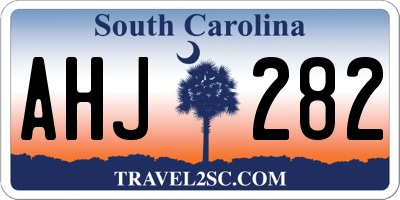SC license plate AHJ282
