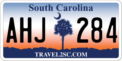 SC license plate AHJ284