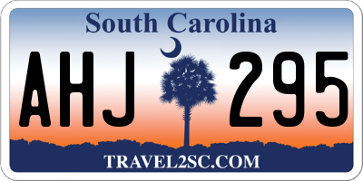 SC license plate AHJ295