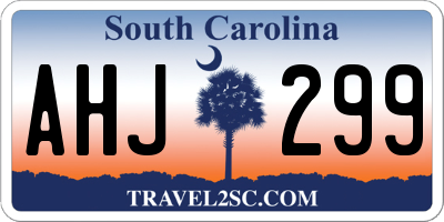 SC license plate AHJ299