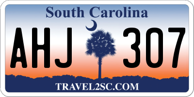 SC license plate AHJ307