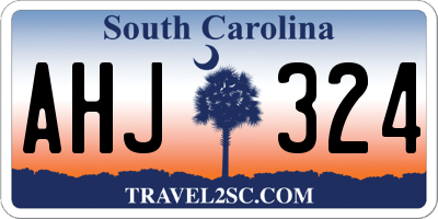 SC license plate AHJ324