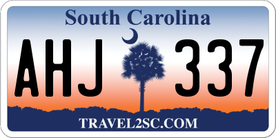 SC license plate AHJ337