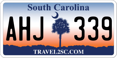 SC license plate AHJ339
