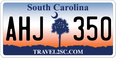 SC license plate AHJ350