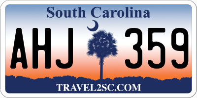 SC license plate AHJ359