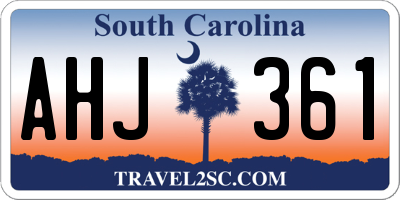SC license plate AHJ361