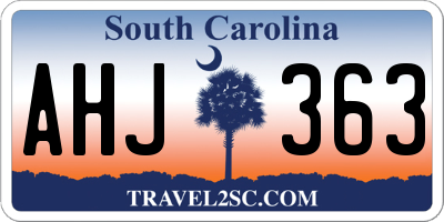 SC license plate AHJ363