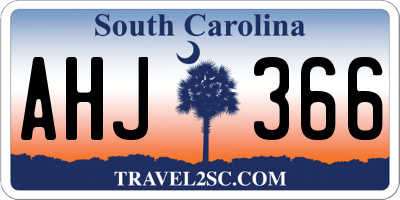 SC license plate AHJ366
