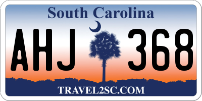 SC license plate AHJ368