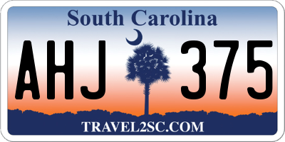 SC license plate AHJ375