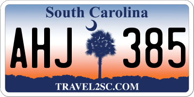 SC license plate AHJ385