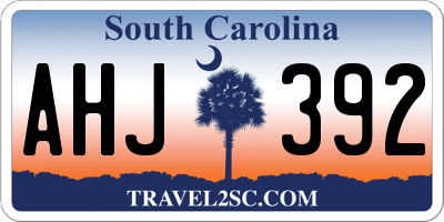 SC license plate AHJ392