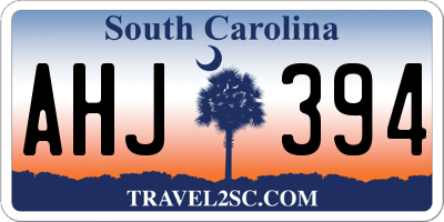 SC license plate AHJ394