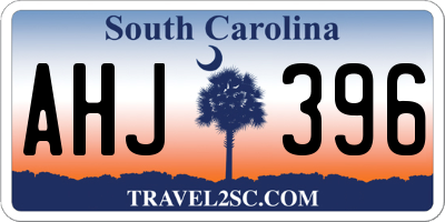 SC license plate AHJ396