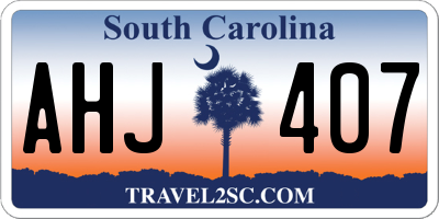 SC license plate AHJ407