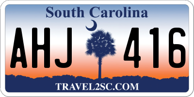 SC license plate AHJ416