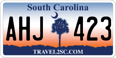 SC license plate AHJ423