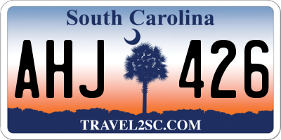 SC license plate AHJ426