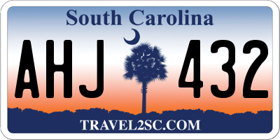 SC license plate AHJ432