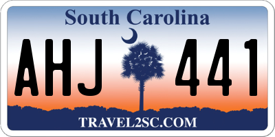 SC license plate AHJ441