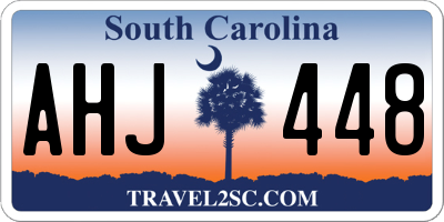 SC license plate AHJ448