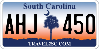 SC license plate AHJ450