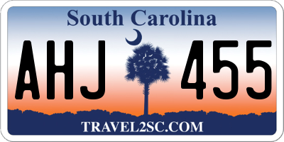 SC license plate AHJ455