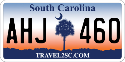 SC license plate AHJ460
