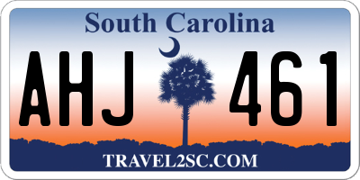 SC license plate AHJ461
