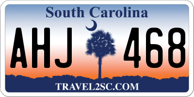 SC license plate AHJ468