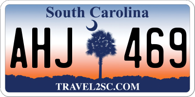 SC license plate AHJ469