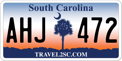SC license plate AHJ472